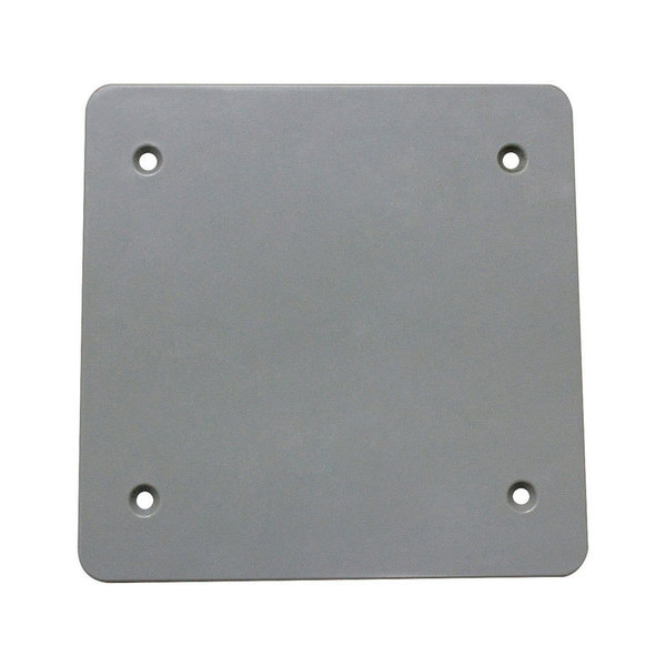Sigma Electric Electrical Box Cover, 2 Gang, Square, Non-Metallic, Blank 14160